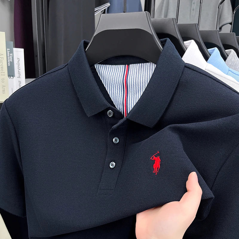 🐎 100% Pure Cotton Pony‑Embroidered Men’s Polo Shirt