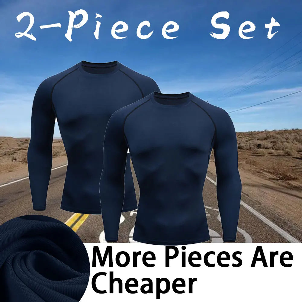 🧣 Men’s Turtleneck Compression Long Sleeve Rash Guard