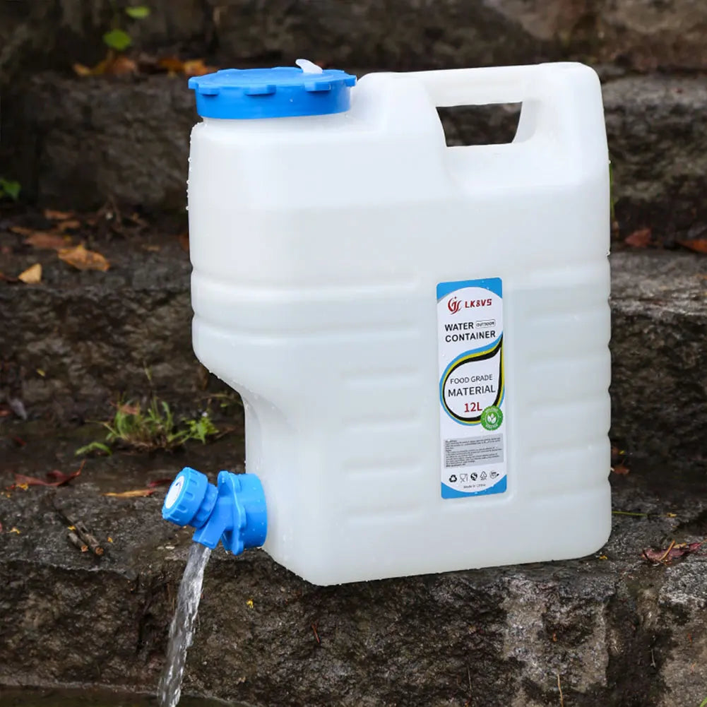 11/12L Water Storage Container with Faucet Portable Water Tank Large Capacity Drinking Water Bucket for Vehicle Car Camping