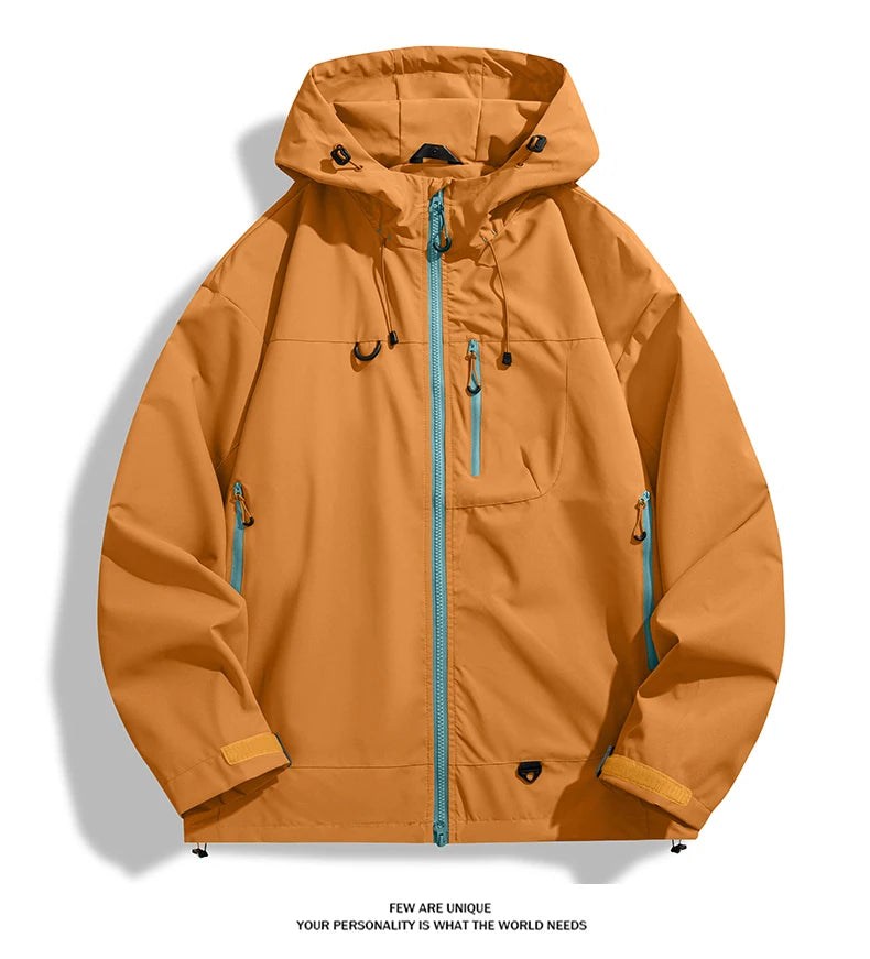 🧥 JNLN Unisex Waterproof Windbreaker – Single‑Layer Outdoor Jacket