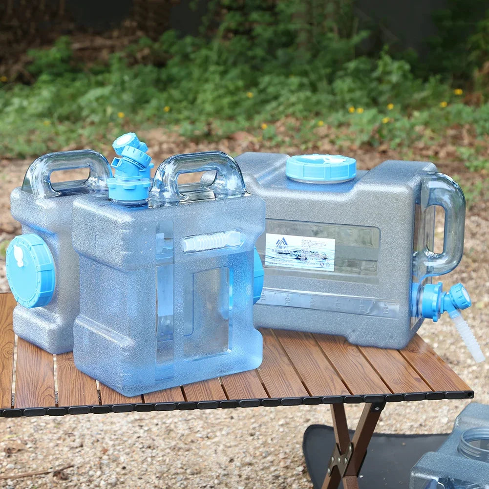 6/8/13/18L Water Container Portable Water Tank Container with Faucet No Leakage Large Capacity for Camping Cooking Water Storage