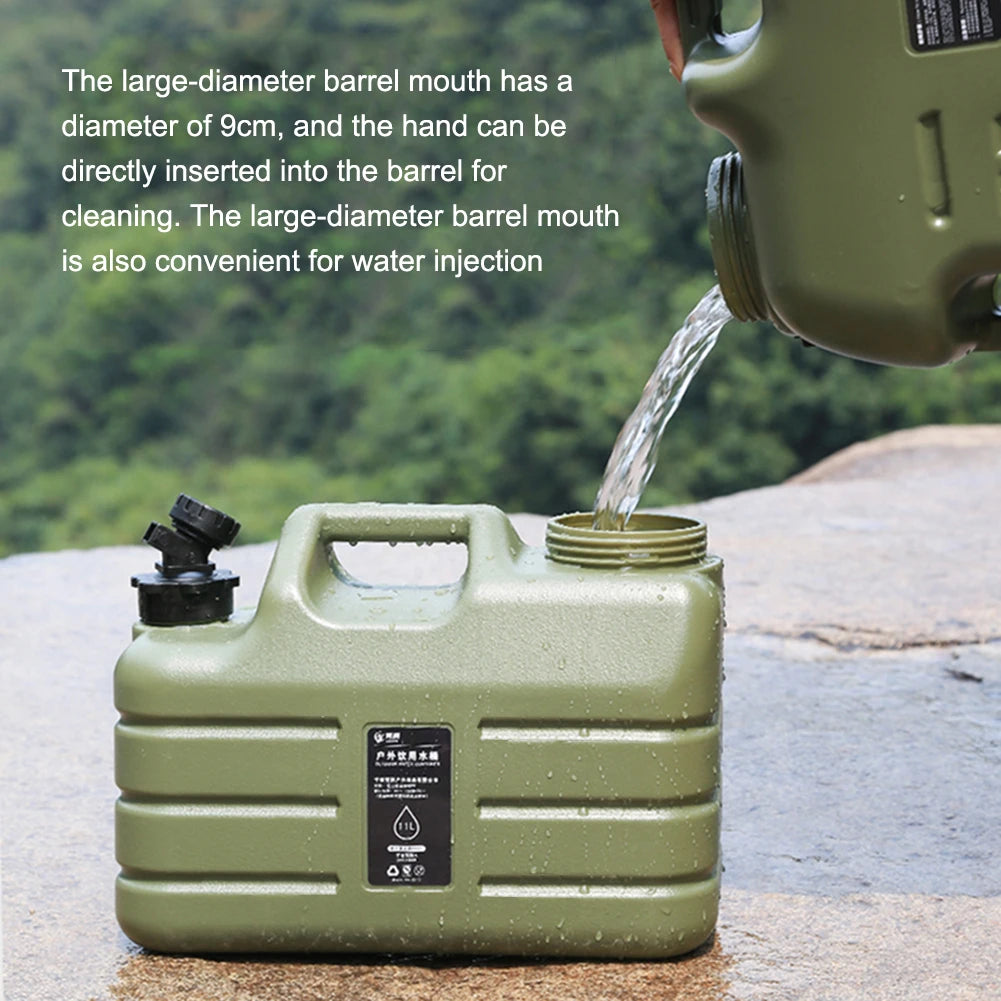 11/12L Water Storage Container with Faucet Portable Water Tank Large Capacity Drinking Water Bucket for Vehicle Car Camping