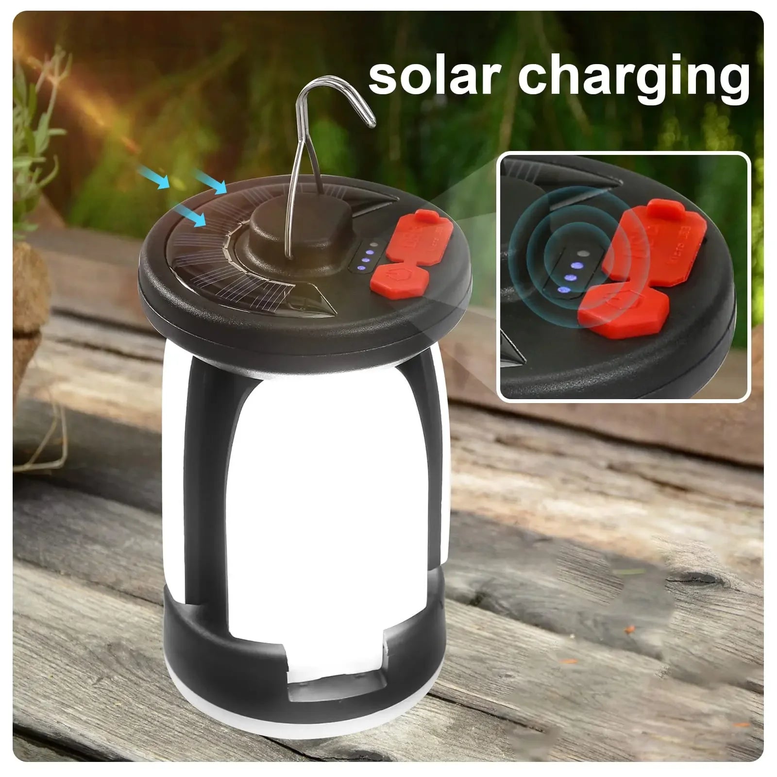 Rechargeable LED Camping Lantern With folding LED floodlight Portable Tent Light With 3 Light Modes For Camping, Hiking, Fishing
