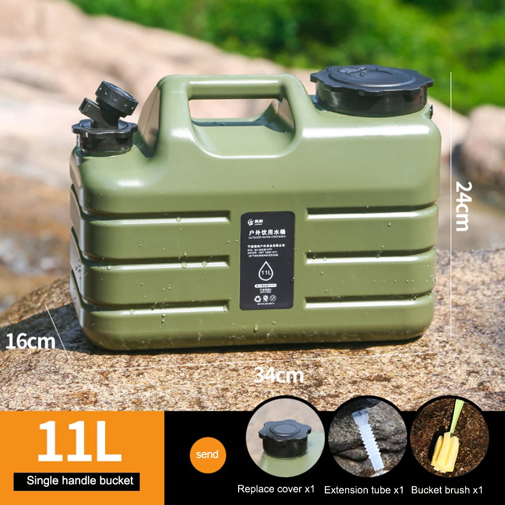 11/12L Water Storage Container with Faucet Portable Water Tank Large Capacity Drinking Water Bucket for Vehicle Car Camping