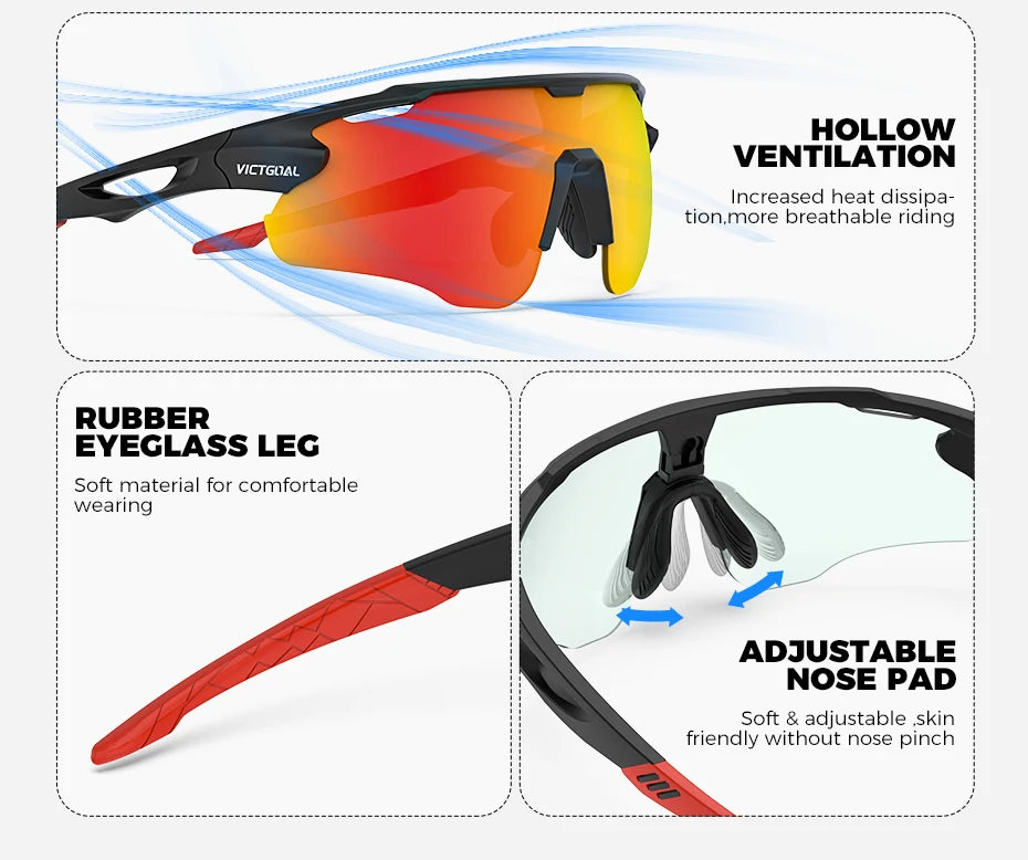 🕶️ VICTGOAL Photochromic Cycling Sunglasses
