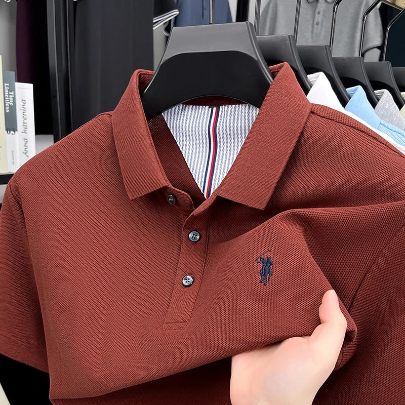 🐎 100% Pure Cotton Pony‑Embroidered Men’s Polo Shirt