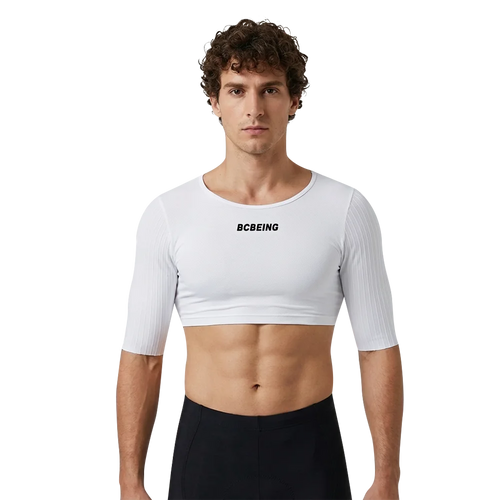 Race‑grade aerodynamic first layer | Reduces wind drag | Snug compression fit