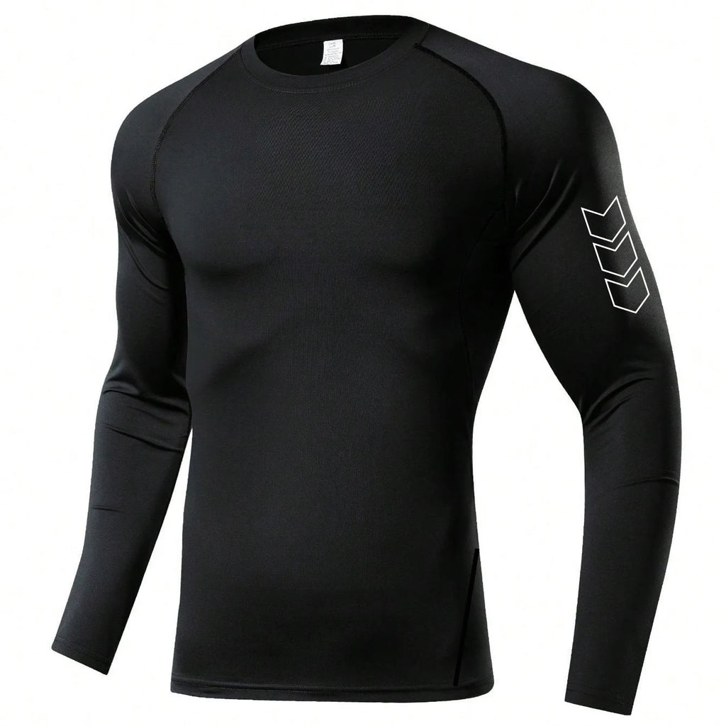 🖤 Men’s Black Compression Long Sleeve Base Layer
