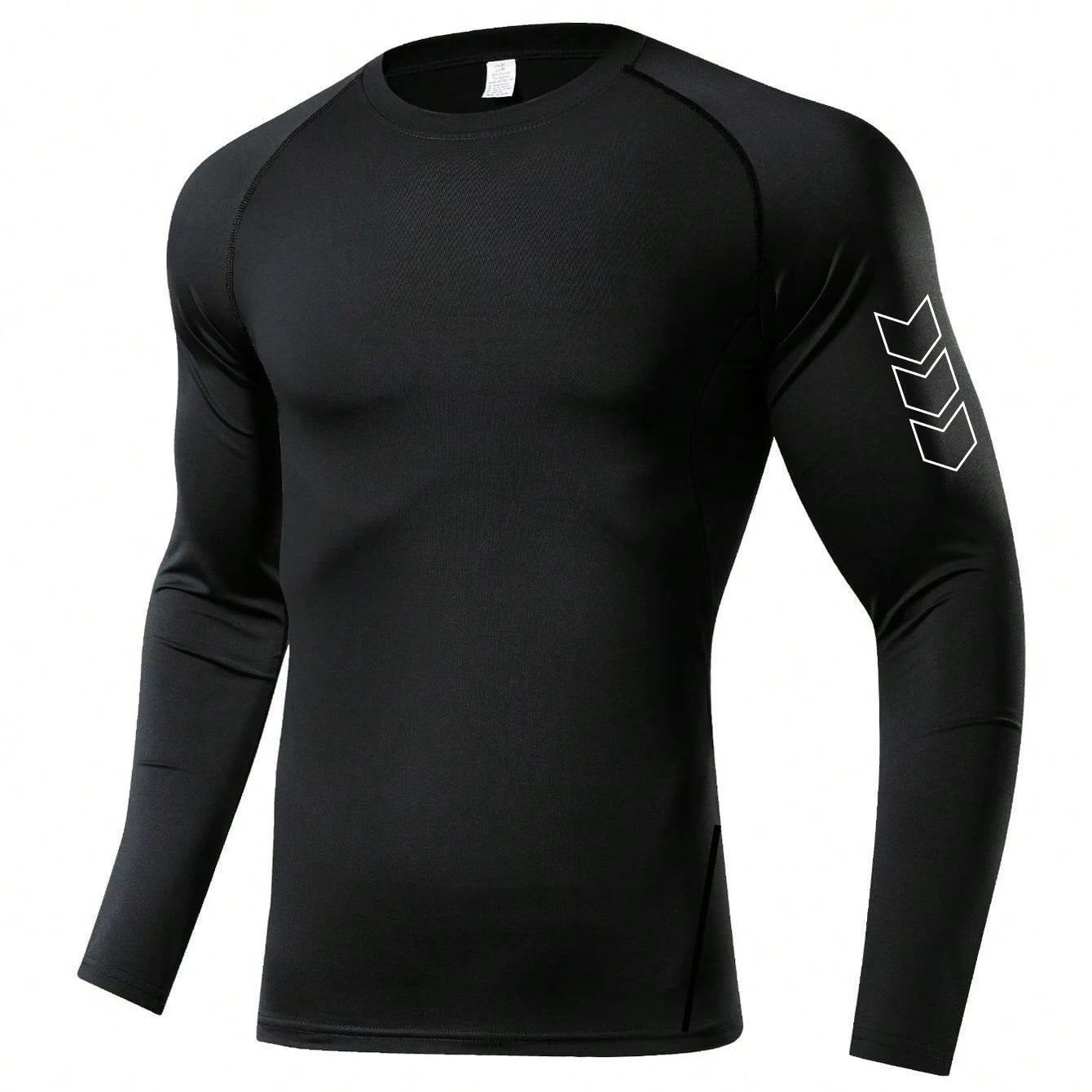 🖤 Men’s Black Compression Long Sleeve Base Layer