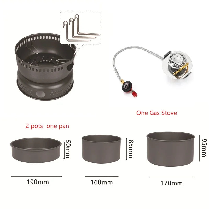 Camping Gas Stove Alcohol Stove Cooking Pot Optional XBL100-Q1 Stove Burner Pots Pan Set