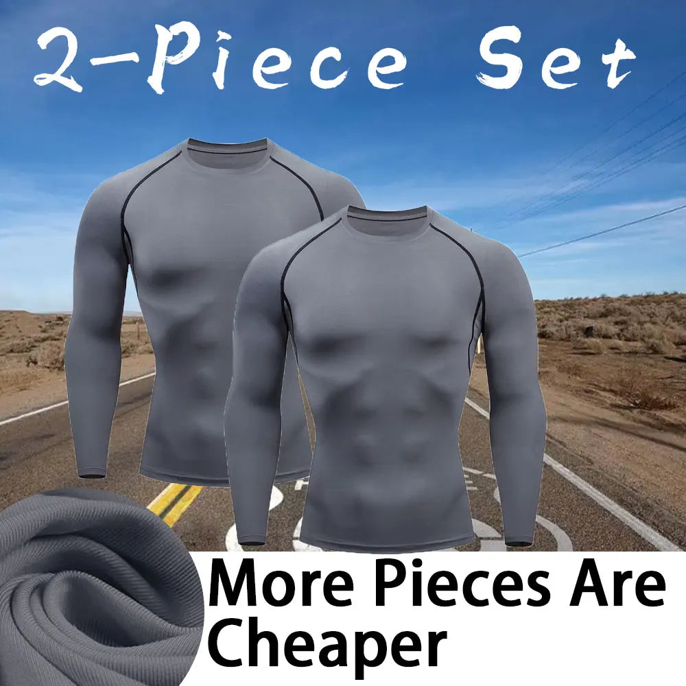 🧣 Men’s Turtleneck Compression Long Sleeve Rash Guard