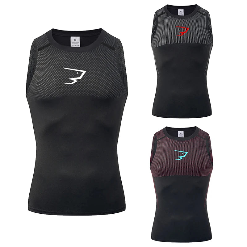 🚴 Reflective White Sleeveless Cycling Base Layer Vest