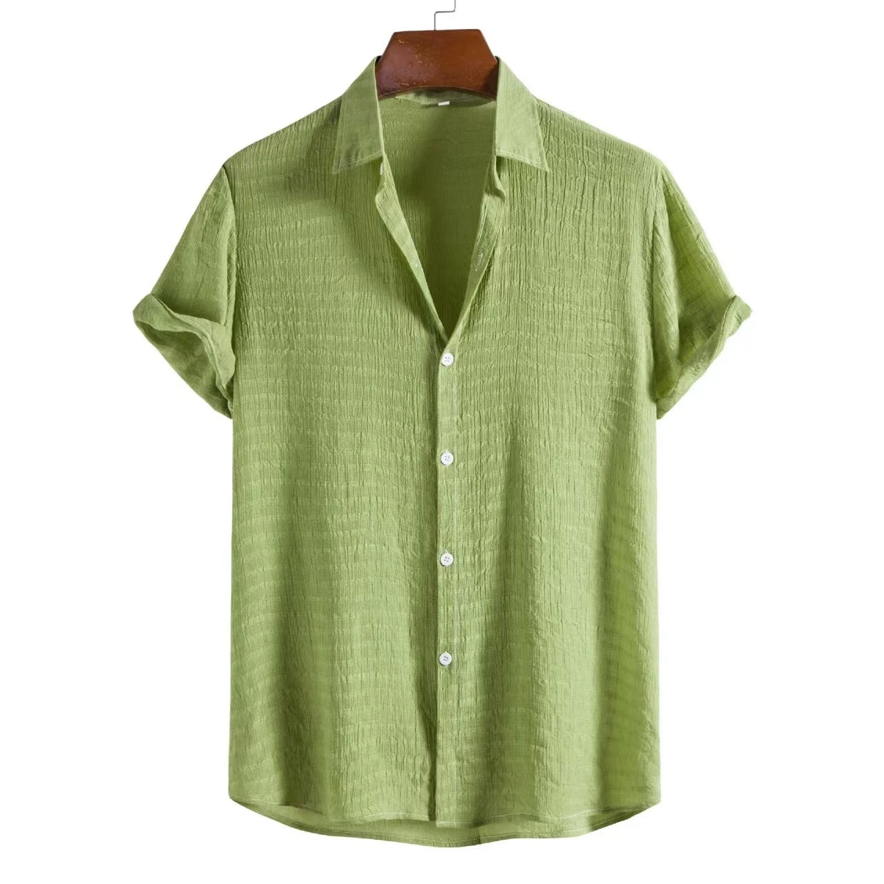 🌿 Men’s Cotton Linen Short Sleeve Shirt / Tee – Ultimate Summer Cool