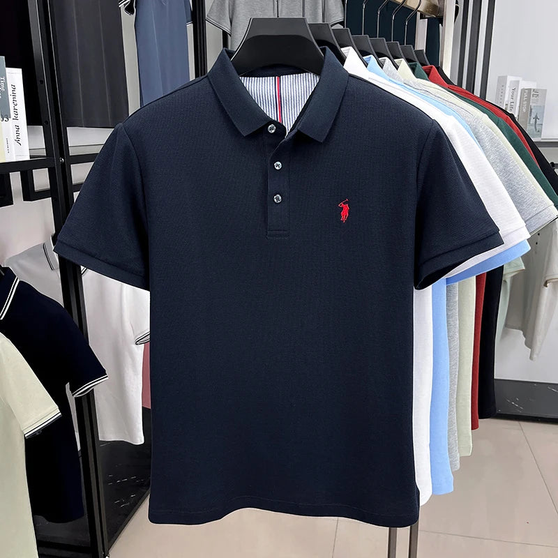 🐎 100% Pure Cotton Pony‑Embroidered Men’s Polo Shirt