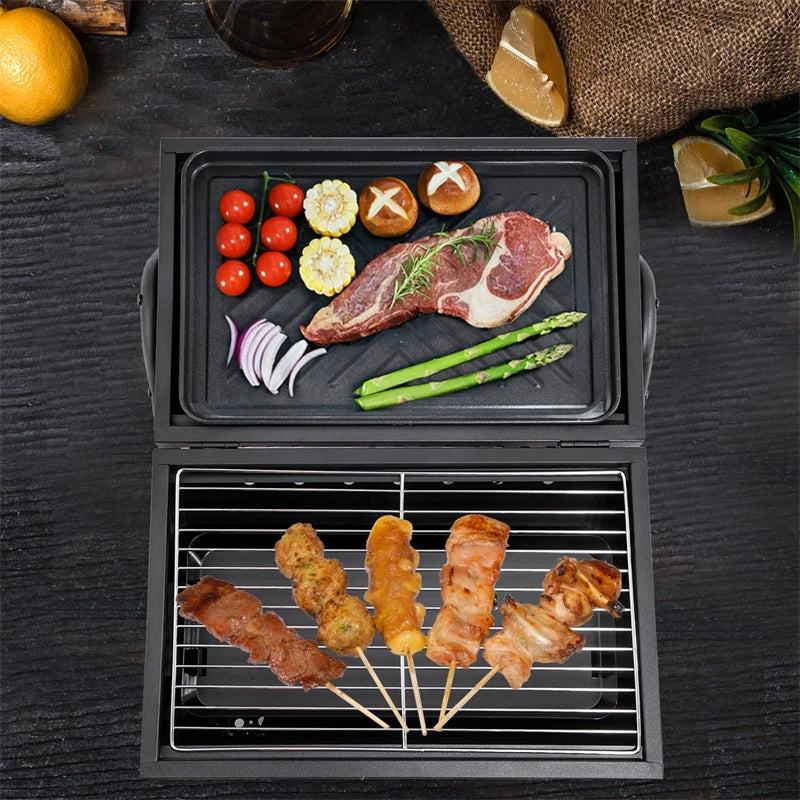 Portable Charcoal Grill,Tabletop Charcoal Grill,BBQ Grill for Outdoor Cooking Camping,Picnics,Backyard,Balcony