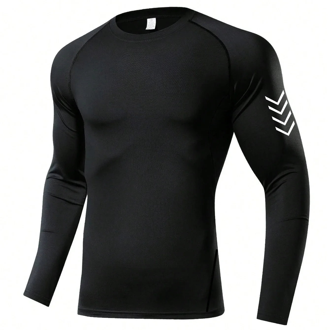 🖤 Men’s Black Compression Long Sleeve Base Layer