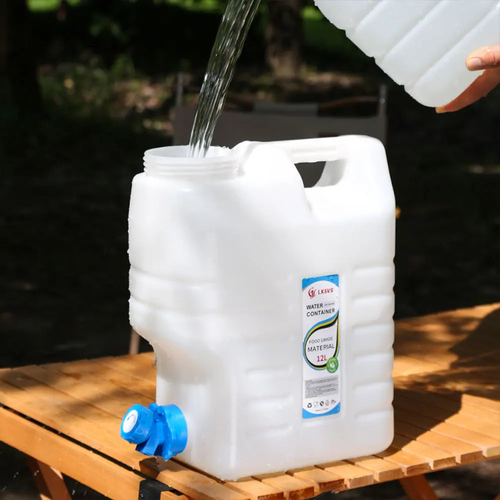 11/12L Water Storage Container with Faucet Portable Water Tank Large Capacity Drinking Water Bucket for Vehicle Car Camping