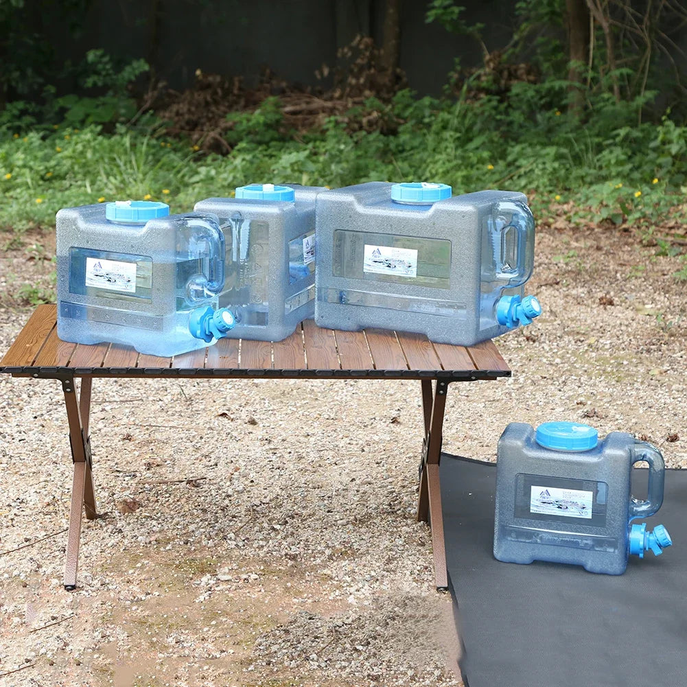 6/8/13/18L Water Container Portable Water Tank Container with Faucet No Leakage Large Capacity for Camping Cooking Water Storage