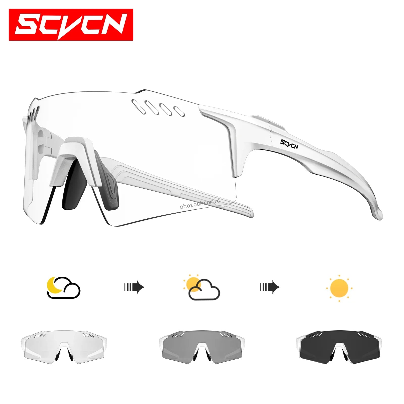 🕶️ SCVCN Photochromic Cycling & Sports Sunglasses