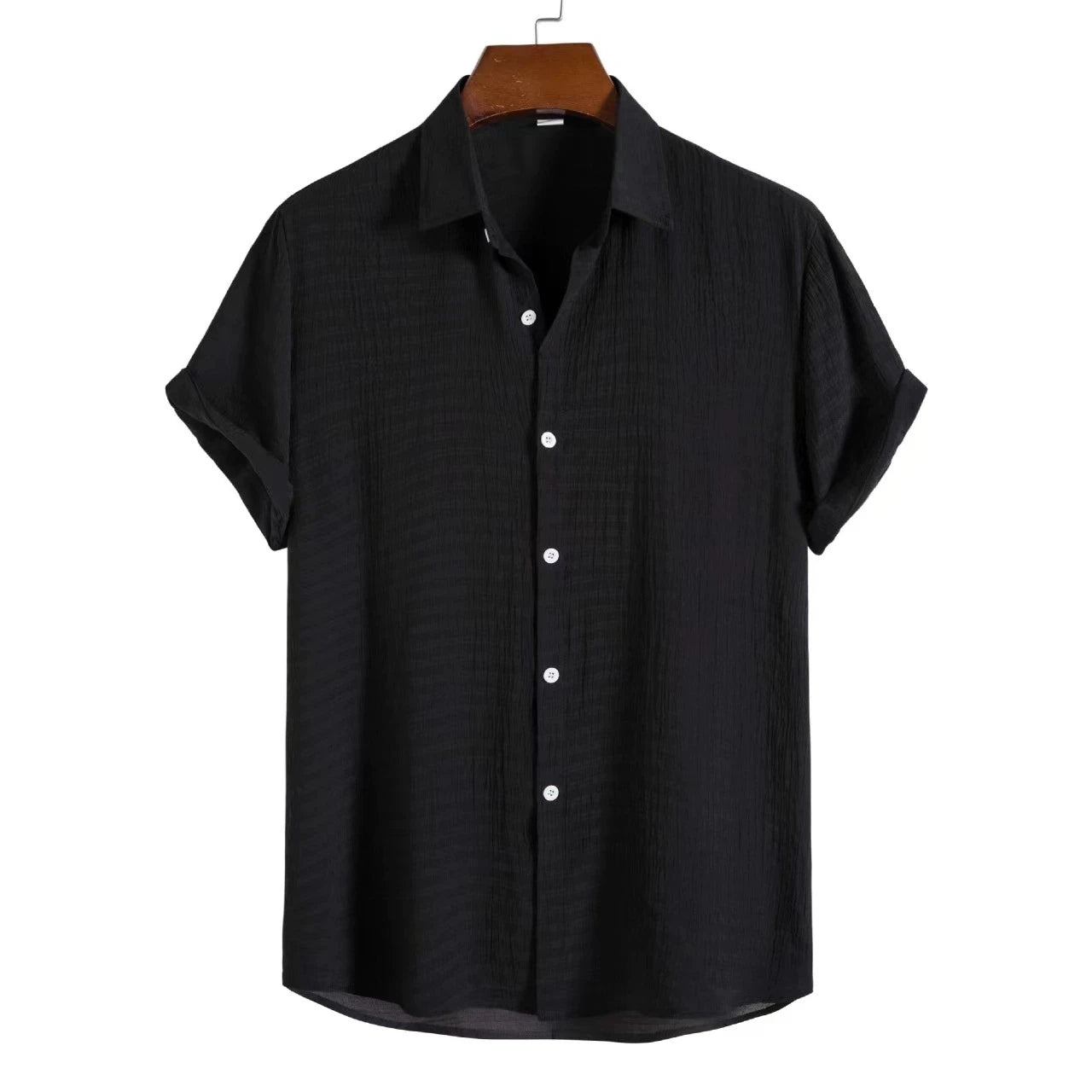 🌿 Men’s Cotton Linen Short Sleeve Shirt / Tee – Ultimate Summer Cool