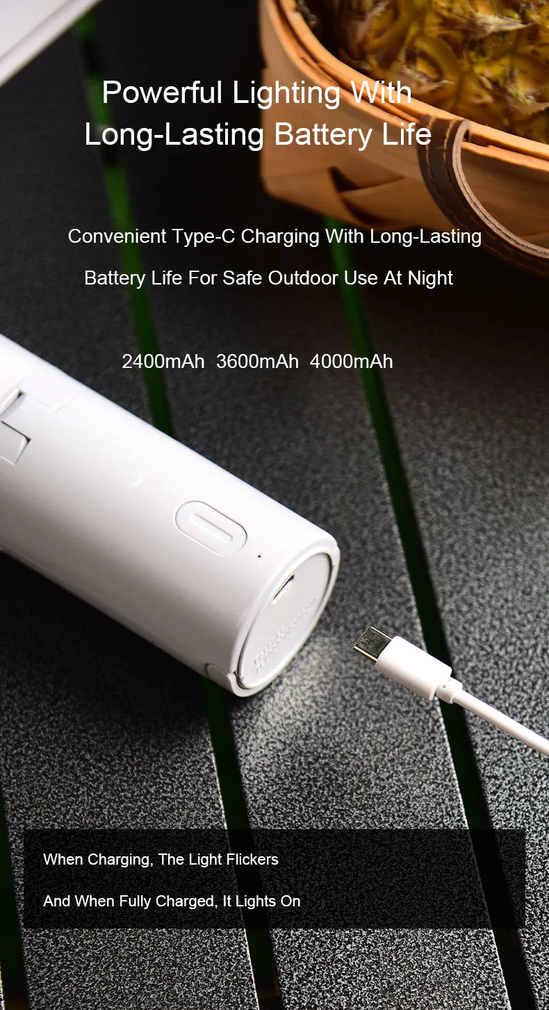 Outdoor Camping Light Portable Lantern Folding Rechargeable 3 Modes Dimmable for Outdoor Indoor Camping Tent Emergency Lighting