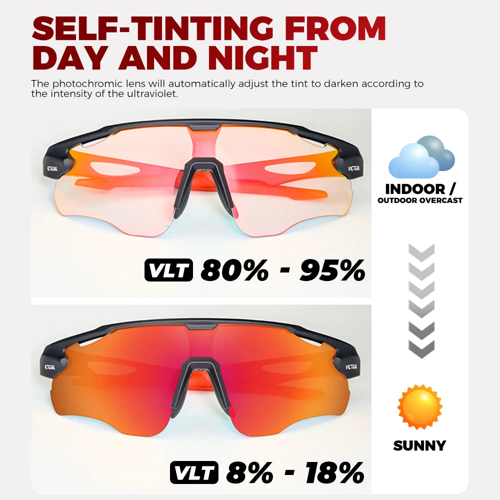🕶️ VICTGOAL Photochromic Cycling Sunglasses