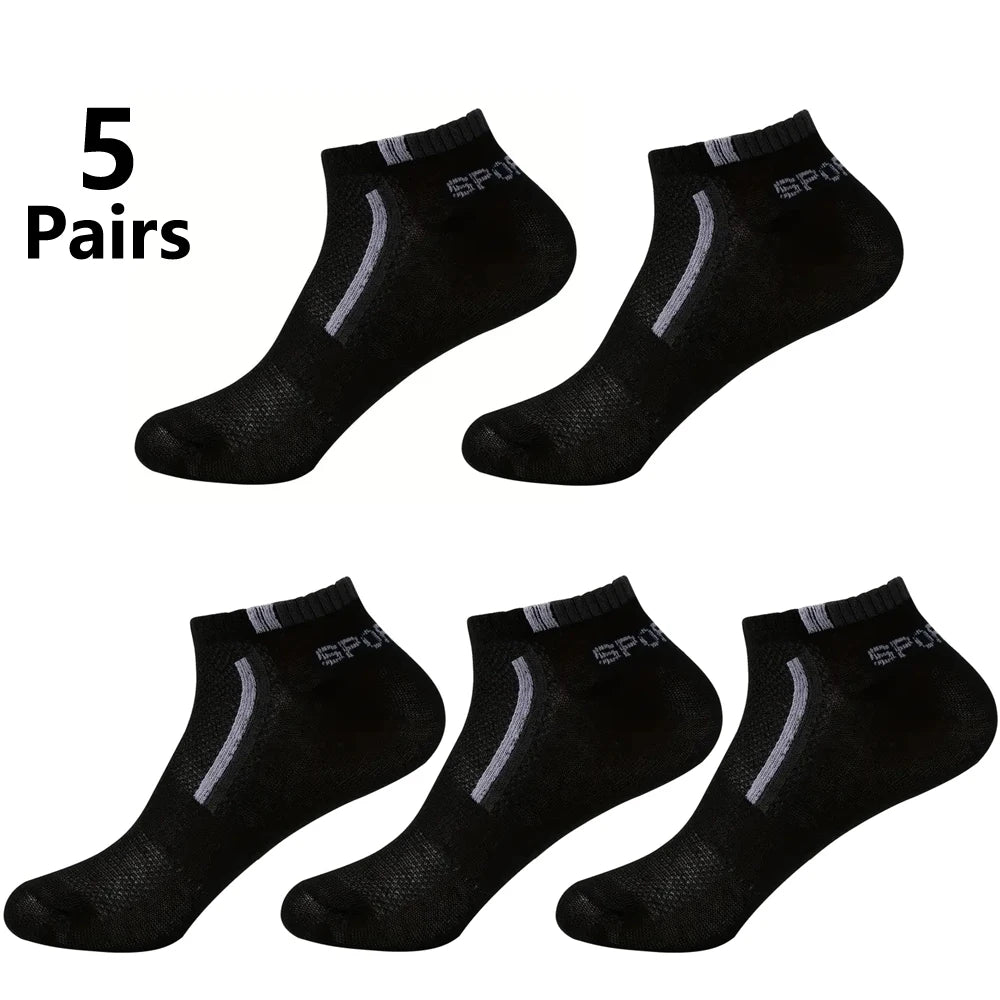 🧦 30 Pairs Men’s Mesh Ankle Socks | Color‑Block Sports & Casual