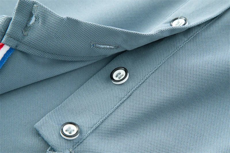 🧥 Men’s Solid Colour Short Sleeve Polo Shirt – Summer Essential
