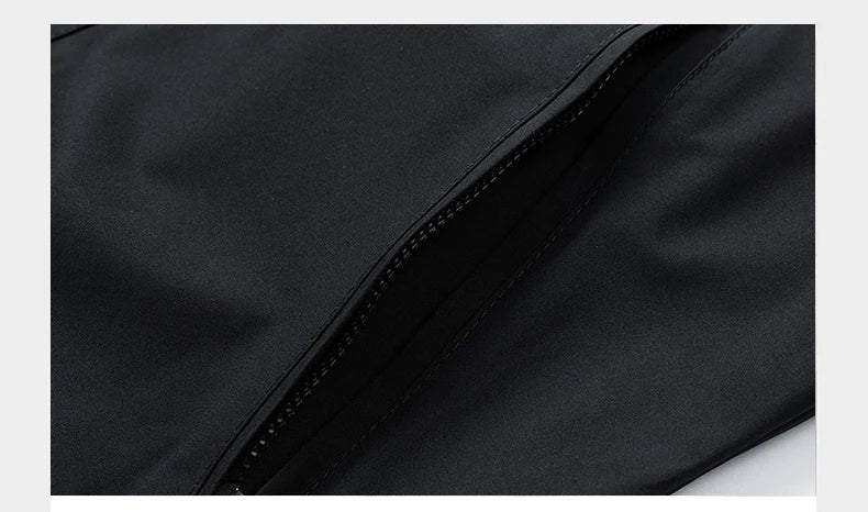 🧥 Men’s Black Softshell Windbreaker Bomber Jacket