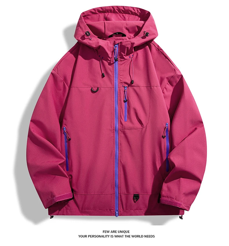 🧥 JNLN Unisex Waterproof Windbreaker – Single‑Layer Outdoor Jacket