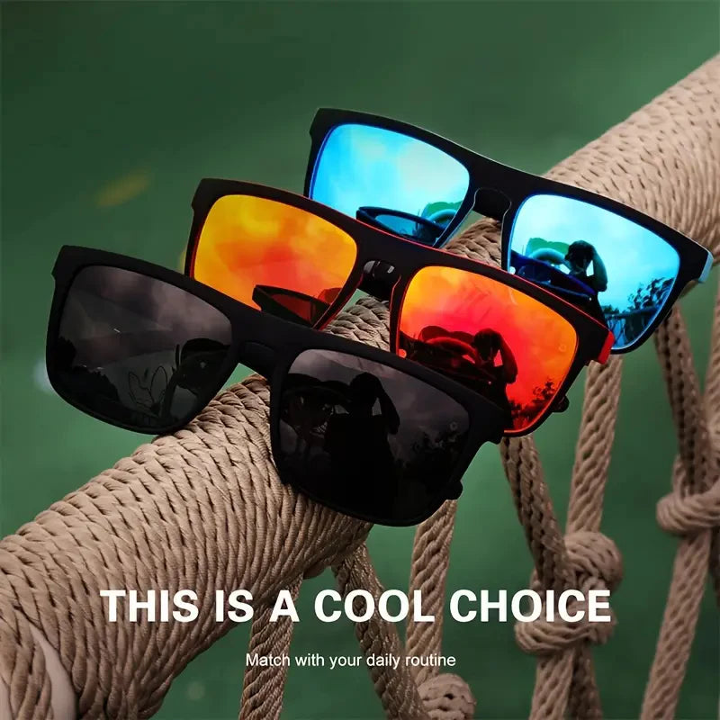 🕶️ Men’s Classic Square Sports Sunglasses (1/3/4 PCS Pack)