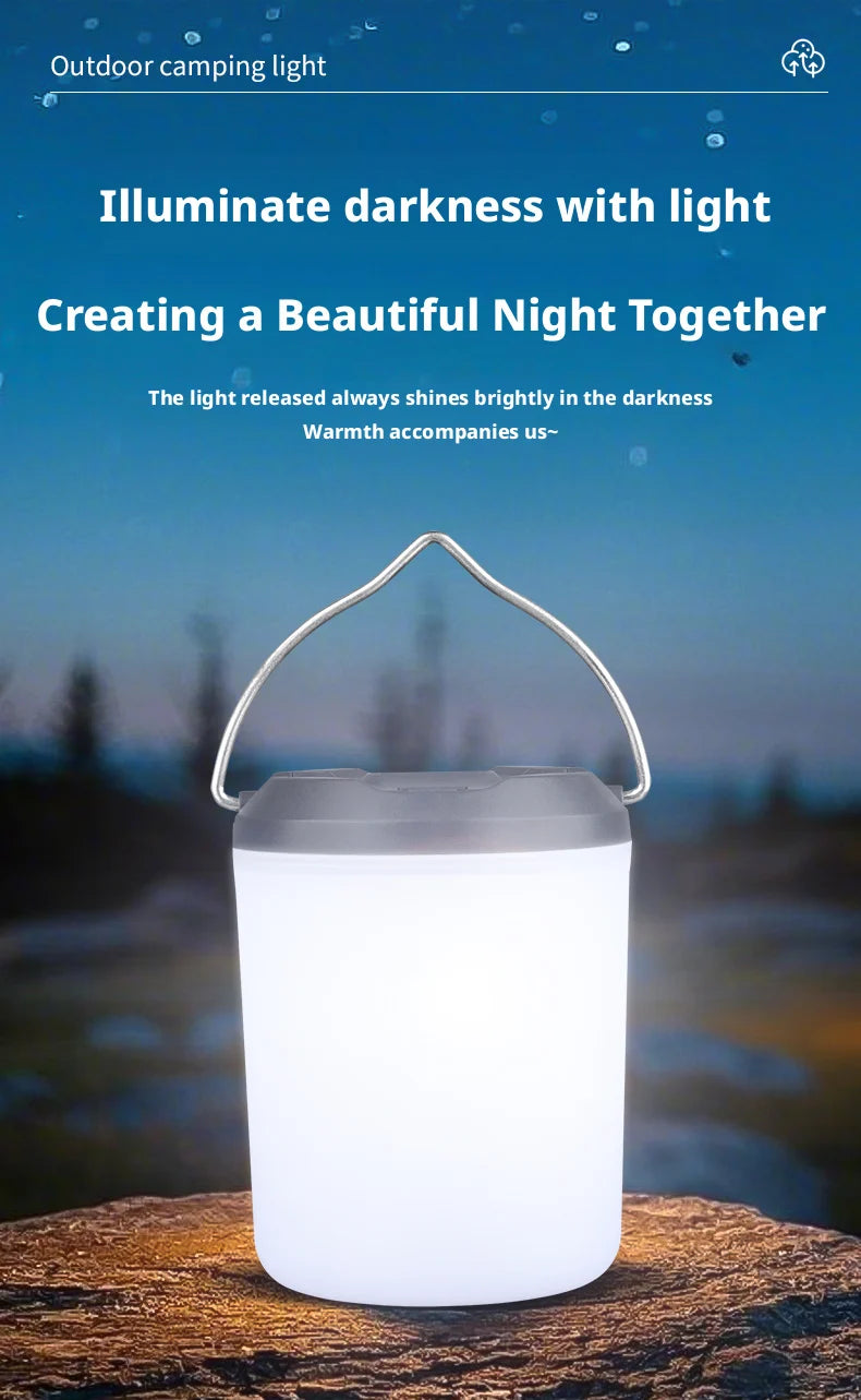 Outdoor Camping Lantern Atmosphere Tent Lighting Handheld Campsite Light Portable Illumination for Wilderness Adventures