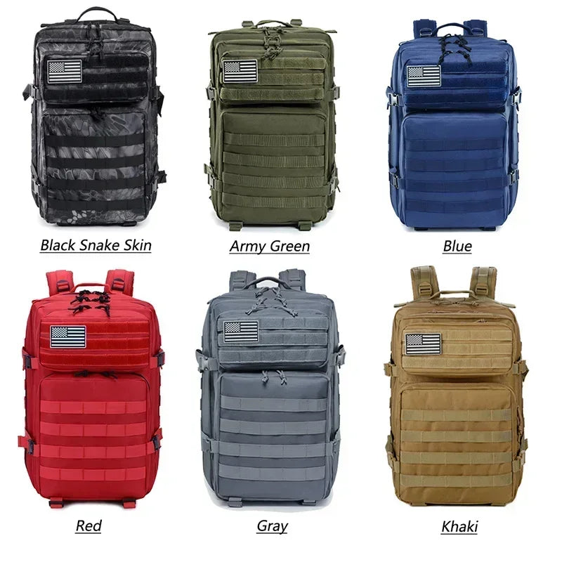 🎒 45L Tactical Backpack | 3‑Day Assault Rucksack