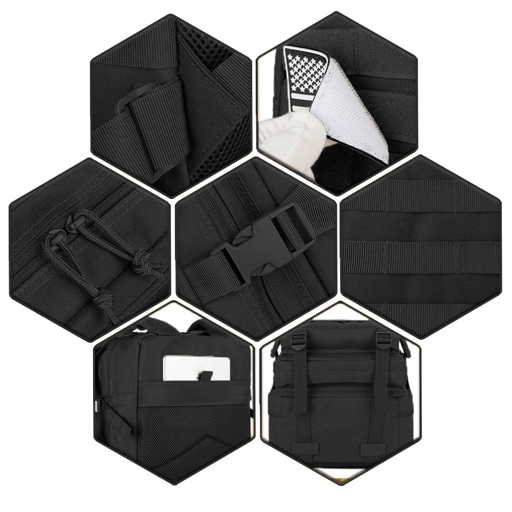 🎒 45L Tactical Outdoor Backpack | 3‑Day Molle Hiking Pack