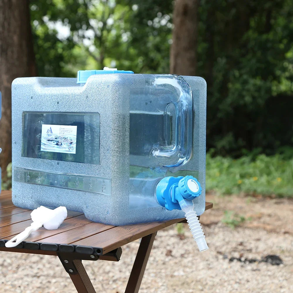 6/8/13/18L Water Container Portable Water Tank Container with Faucet No Leakage Large Capacity for Camping Cooking Water Storage