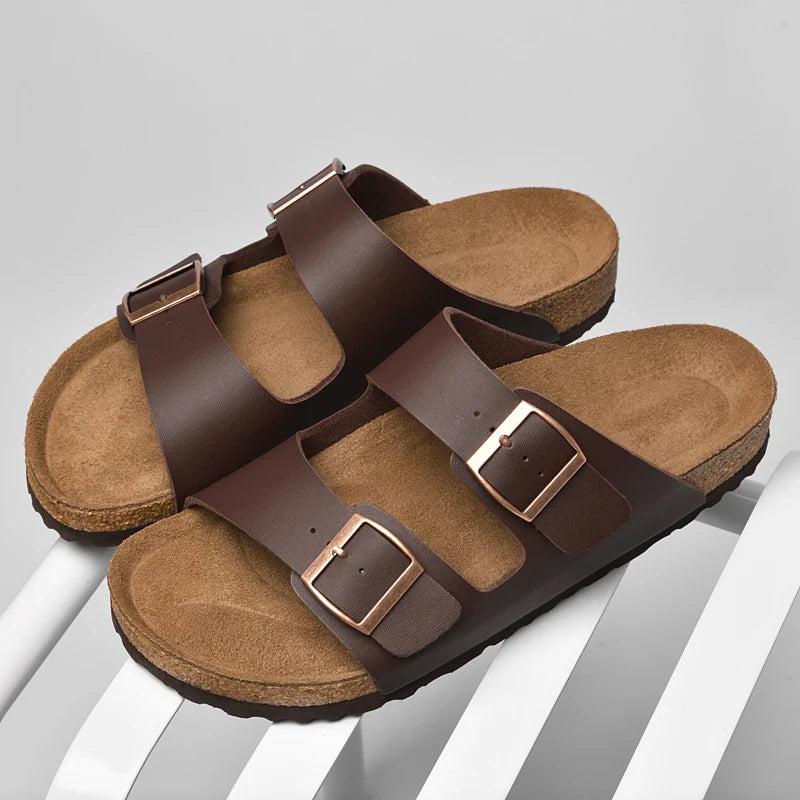 Men’s Casual Genuine Leather Sandals – Designer Style