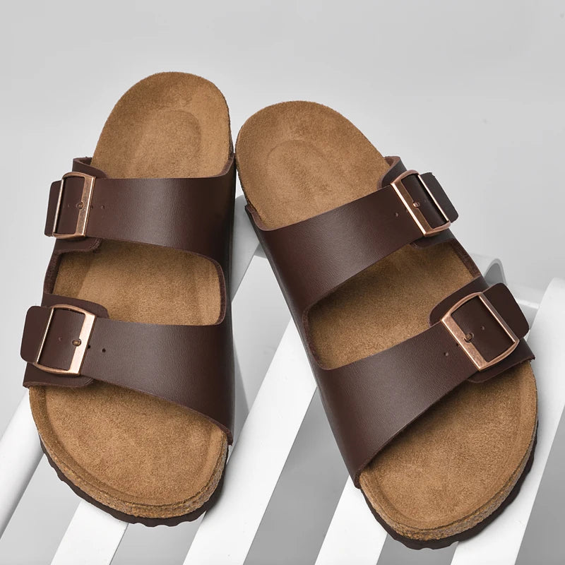 Men’s Casual Genuine Leather Sandals – Designer Style