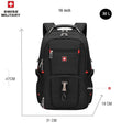 🎒 SWISS‑Style 17” Laptop Backpack | Waterproof + USB Charging