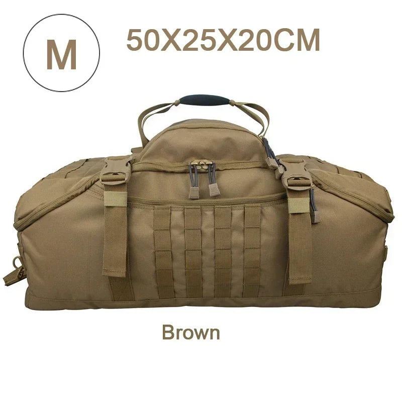 🎒 30L / 45L / 80L Tactical Duffle Backpack | 3‑in‑1 MOLLE Outdoor Bag Convertible design: works as backpack, duffle bag, or shoulder bag — tough, waterproof, built for travel, camping, and heavy use