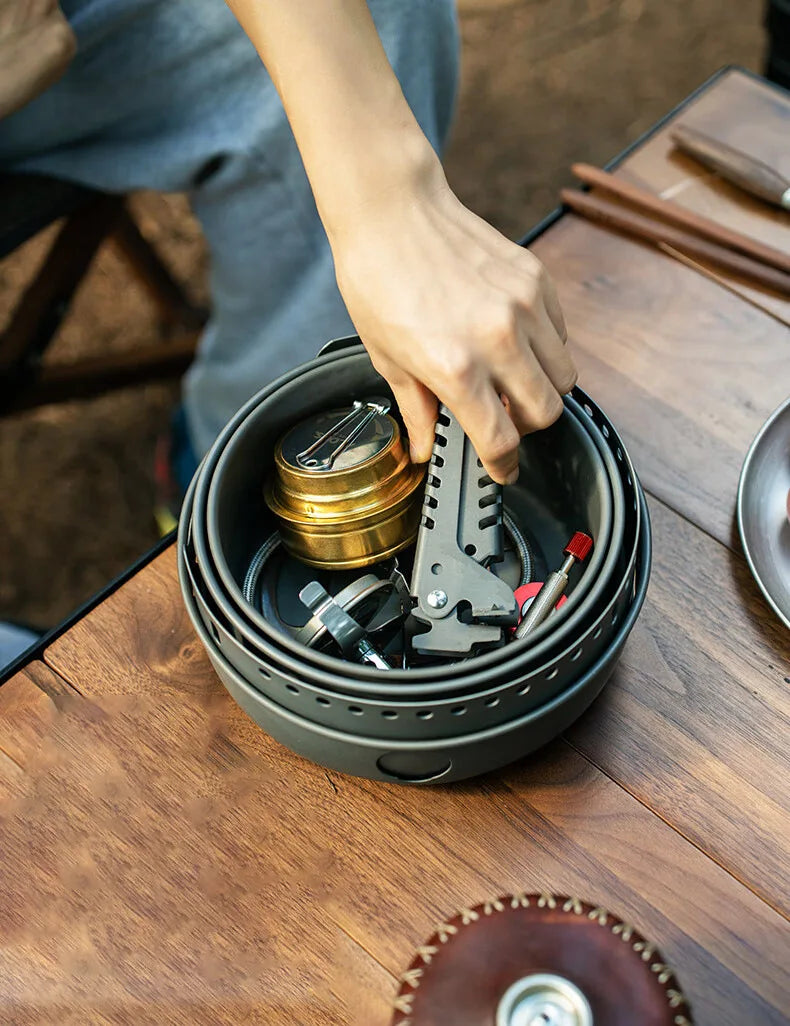 Camping Gas Stove Alcohol Stove Cooking Pot Optional XBL100-Q1 Stove Burner Pots Pan Set