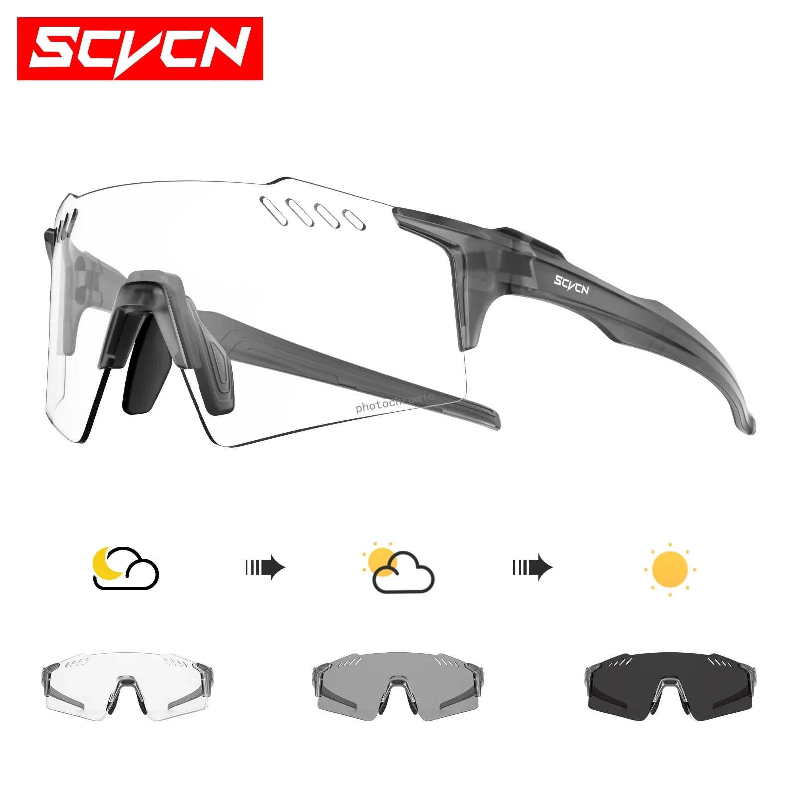 🕶️ SCVCN Photochromic Cycling & Sports Sunglasses