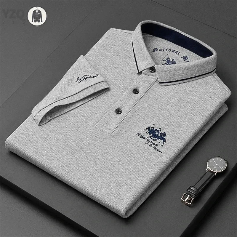 🎩 Men’s Embroidered Short‑Sleeve Polo Shirt