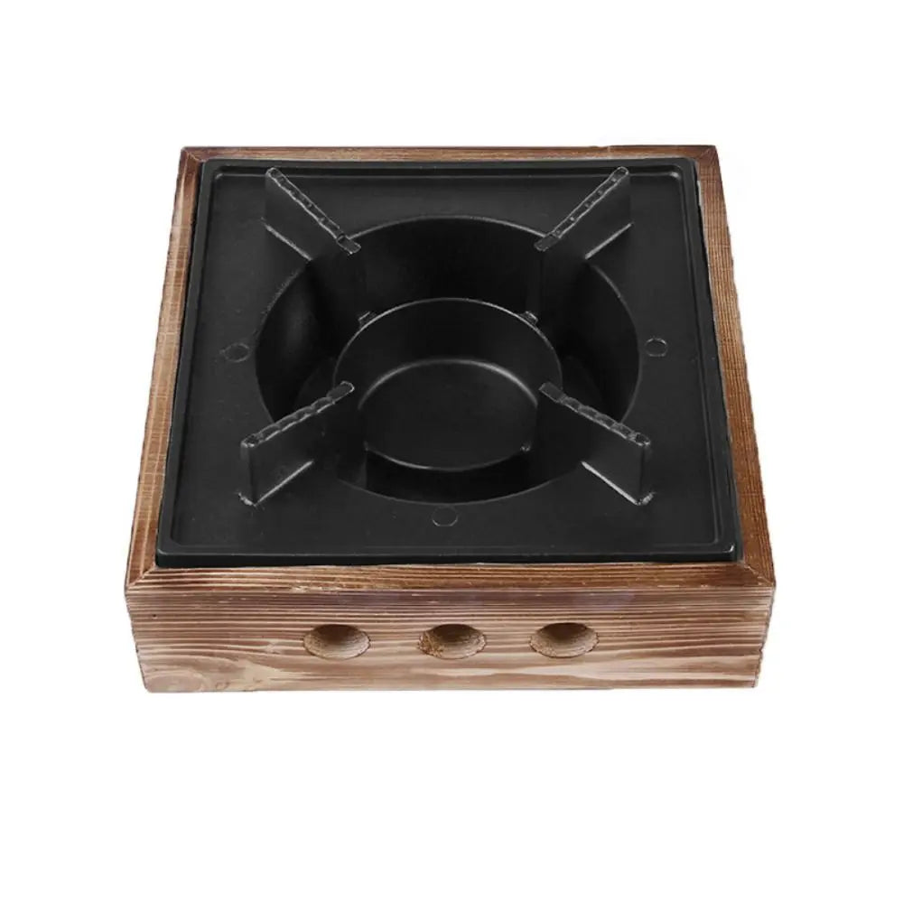 Dry Stew Hot Pots Wooden Cooking Grills Stove Portable Multi-functional Solid Stoves Square Barbecue Cooking Oven Camping
