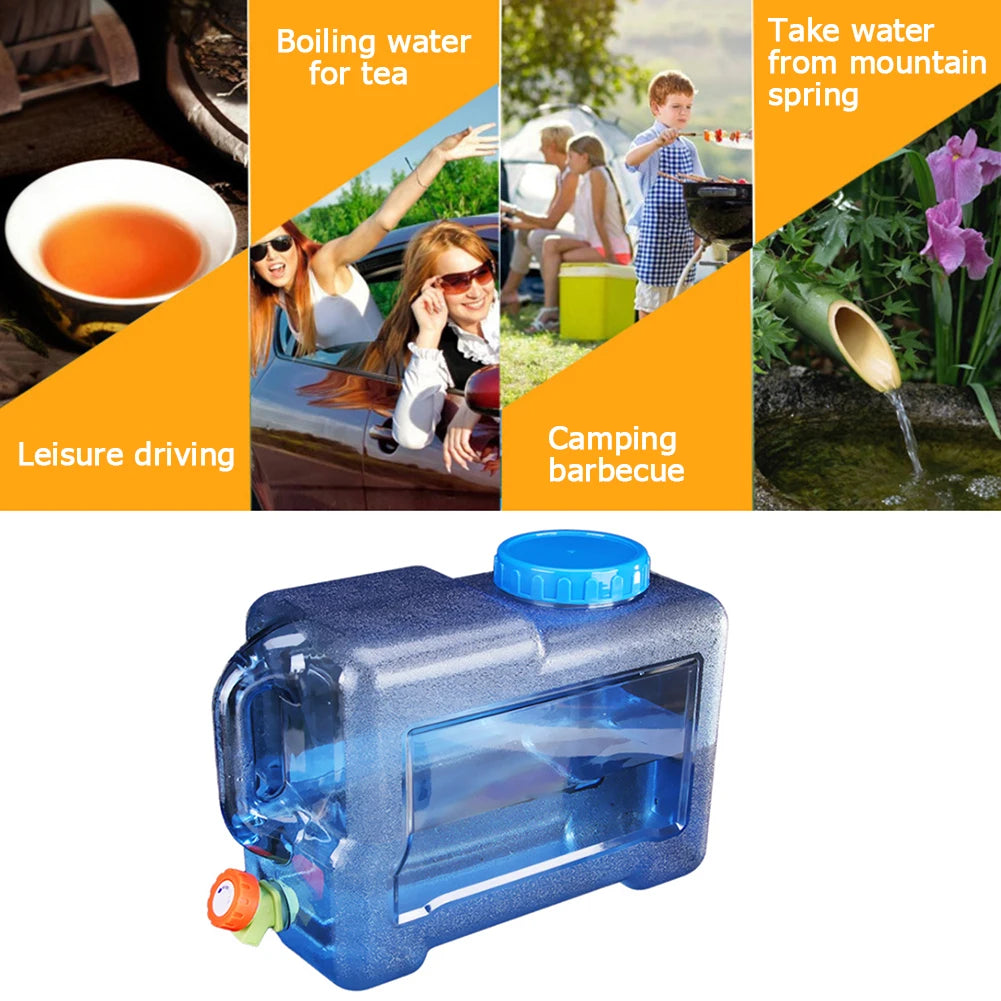 22L/20L/18L Large Capacity Water Container Water Canister Drinking Water Storage Bucket With Handle for Camping Travel Drinking