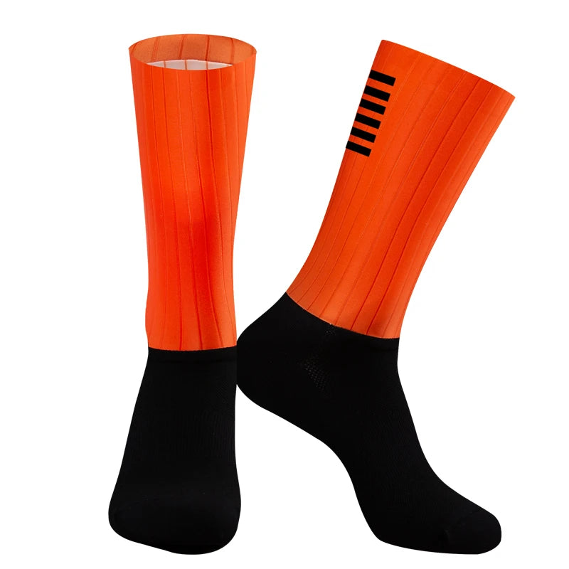 🧦 New Silicone Aero Cycling Socks | Anti‑Slip Men’s Sport Socks