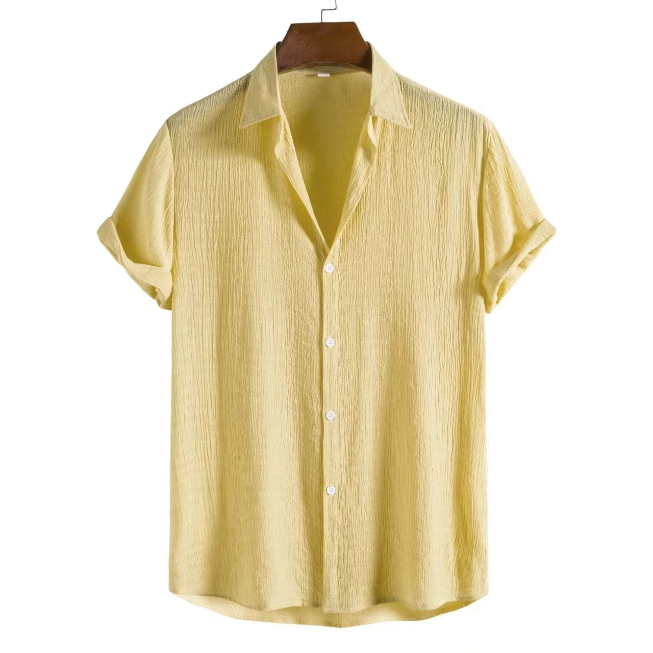 🌿 Men’s Cotton Linen Short Sleeve Shirt / Tee – Ultimate Summer Cool