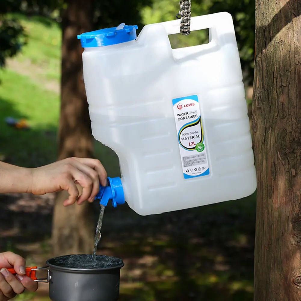 11/12L Water Storage Container with Faucet Portable Water Tank Large Capacity Drinking Water Bucket for Vehicle Car Camping