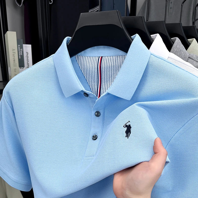 🐎 100% Pure Cotton Pony‑Embroidered Men’s Polo Shirt
