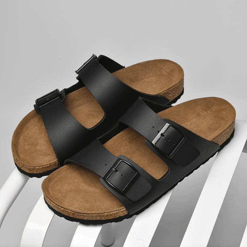 Men’s Casual Genuine Leather Sandals – Designer Style
