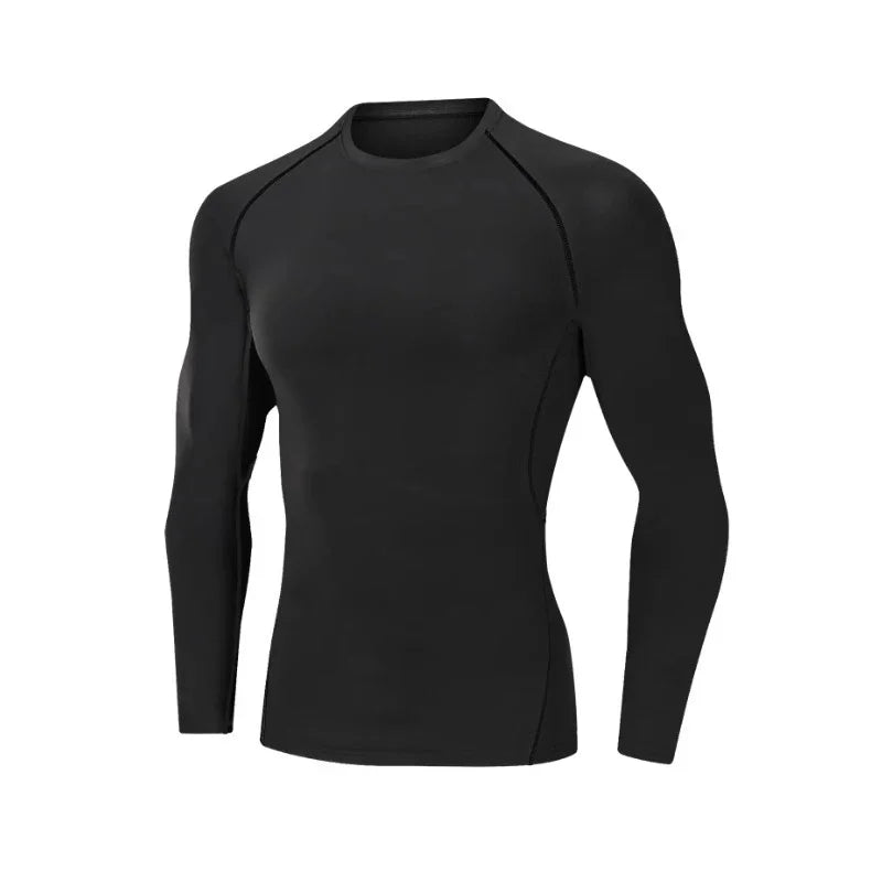 🖤 Men’s Black Compression Long Sleeve Base Layer